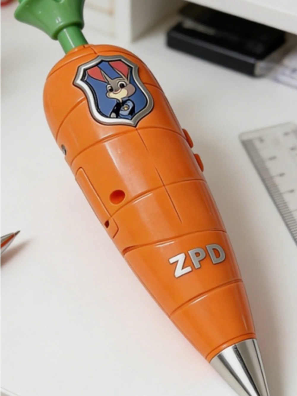 Zootopia Orange Carrot Recorder Pen - Interactive Roleplay Accessory